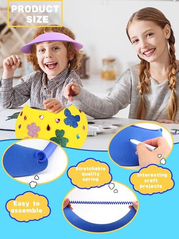 54 Pack White Sun Foam Bossors DIY Summer Flear Foam Vensors قابلة للتعديل قابلة للتعديل in Kuwait