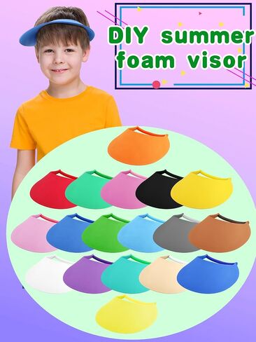 54 Pack White Sun Foam Bossors DIY Summer Flear Foam Vensors قابلة للتعديل قابلة للتعديل in Kuwait