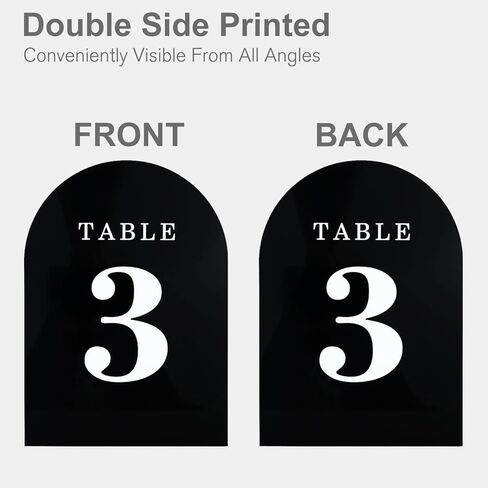 أرقام طاولة الزفاف 1-25 ، علامات قوس أكريليك مع حاملات الخشب الطبيعي ، ديكور طاولة ريفي للاستقبال والحفلات (أبيض متجمد) in Kuwait