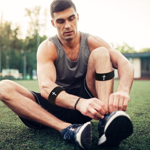 Zeyune 8 Pack Cross Bicep Bands Christian Arm Bands Bands Bands Carribleds for Men Women Women Football Baseball Players الأنشطة الرياضية تبقي الجافة والمريحة قابلة للغسل in Saudi Arabia