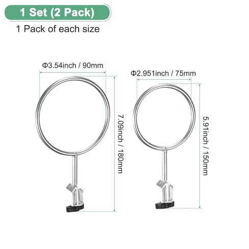 2-Pack Laboratory Retort Support Ring Clamp 50mm 75mm OD Stainless Steel Closed Extension Ring Flask Clamp Burette Stand for Chemistry/Physics Lab Equipment Support Retort Ring in Kuwait