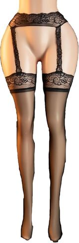 Women's Suspender Pantyhose, Breathable, High-Elasticity, Sexy Hollow Out Suspender Socks in Saudi Arabia