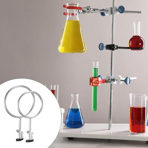 2-Pack Laboratory Retort Support Ring Clamp 50mm 75mm OD Stainless Steel Closed Extension Ring Flask Clamp Burette Stand for Chemistry/Physics Lab Equipment Support Retort Ring in Kuwait