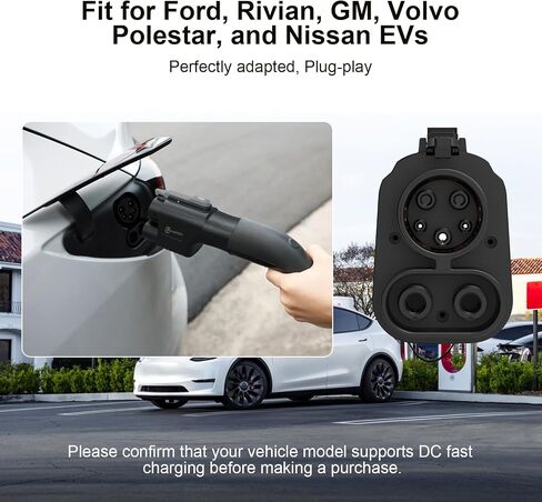 J1772 to Tesla Adapter, Compatible with Tesla Model 3/S/X/Y, Works with J1772 Connector for Level 1 (120V AC) and Level 2 (240V AC) Charging, Max 80A [for Tesla EVs Only] in Saudi Arabia