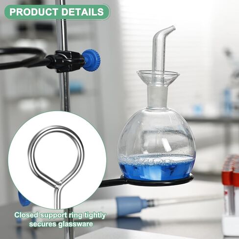 Laboratory Retort Support Ring Clamp 60mm OD Stainless Steel Closed Extension Ring Flask Clamp Burette Stand for Chemistry/Physics Lab Equipment Support Retort Ring in Saudi Arabia
