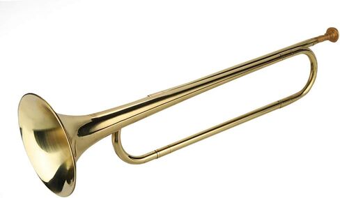 Cavalry Trumpet Brass Marching Bugle Horn Gold Plated Professional Instrument for Students, Kids, Beginner Military Orchestra in Saudi Arabia