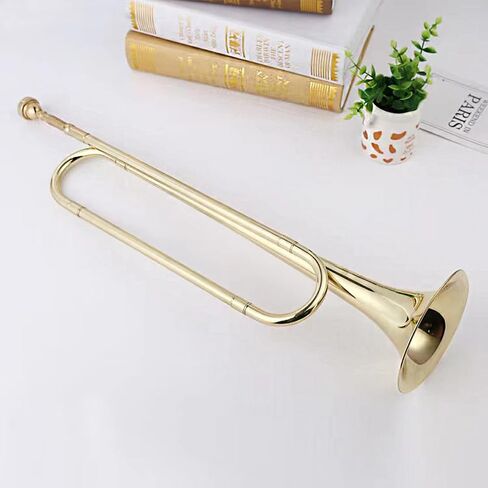 B Flat/C Brass Brumbet Instrument Bugles ، Band & Orchestra Musical Bugels Trumbone Trumbone Playable Gold Playable There (B Flat - Silver) in Kuwait