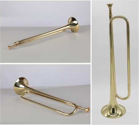 B Flat/C Brass Brumbet Instrument Bugles ، Band & Orchestra Musical Bugels Trumbone Trumbone Playable Gold Playable There (B Flat - Silver) in Kuwait