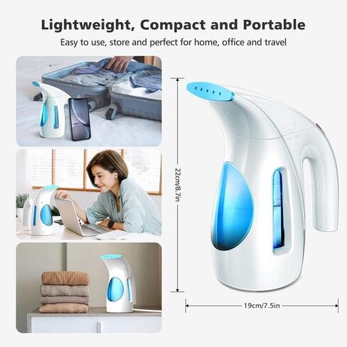 Hilife Steamer for Clothes, Portable Handheld Design, Strong Penetrating Steam Removes Wrinkles, 240ml Big Capacity Suitable for Home, Office, Travel (Maya Blue) in Saudi Arabia