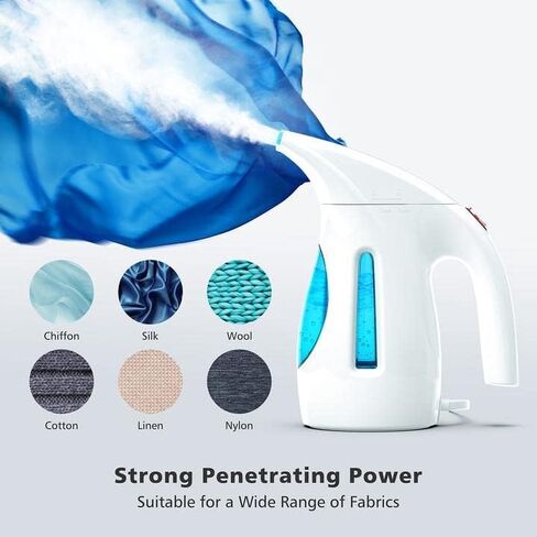Hilife Steamer for Clothes, Portable Handheld Design, Strong Penetrating Steam Removes Wrinkles, 240ml Big Capacity Suitable for Home, Office, Travel (Maya Blue) in Saudi Arabia