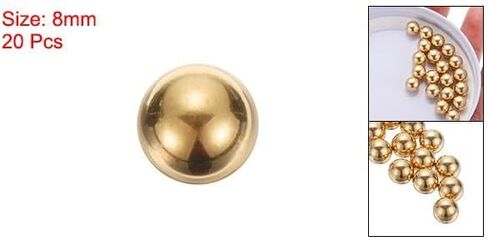 #US 20pack Precision Solid Brass Bearing Balls 8mm Industrial Brass Ball Spheres in Saudi Arabia