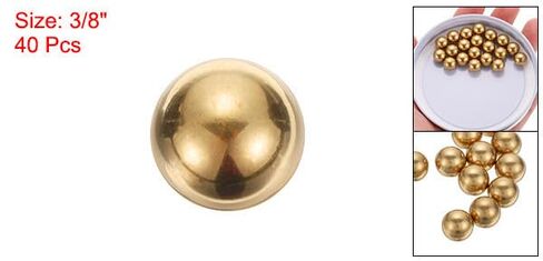 #US 40pcs Precision Solid Brass Bearing Balls 3/8" Industrial Brass Ball Spheres in Kuwait