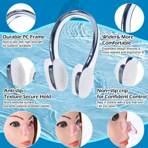 10PCS Nose Clip Bright Colors Swim Nose Plug Waterproof Swimming Noseclip Silicone Gel Swim Noses Plugs Diving Swimming Water Sports Must Haves for Adults Kids Children Aged 7+ in Saudi Arabia