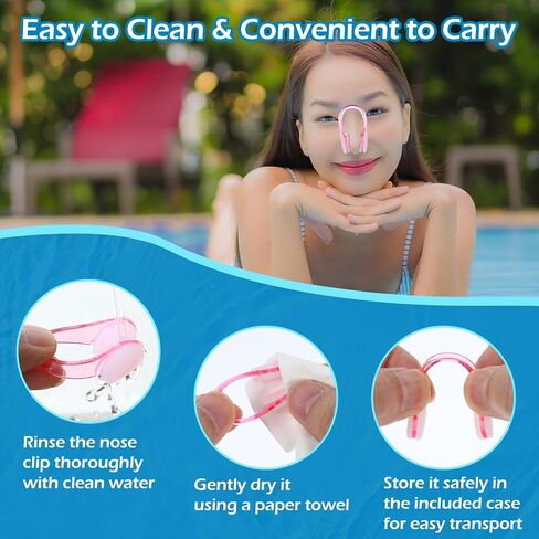 10PCS Nose Clip Bright Colors Swim Nose Plug Waterproof Swimming Noseclip Silicone Gel Swim Noses Plugs Diving Swimming Water Sports Must Haves for Adults Kids Children Aged 7+ in Saudi Arabia