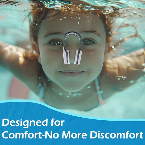 10PCS Nose Clip Bright Colors Swim Nose Plug Waterproof Swimming Noseclip Silicone Gel Swim Noses Plugs Diving Swimming Water Sports Must Haves for Adults Kids Children Aged 7+ in Saudi Arabia