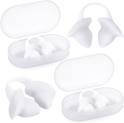 Soulchen 2 pcs swimming الأنف المقابس سيليكون مقاوم للماء مقطع الأنف غير المؤلم مع صندوق التخزين للبالغين أطفال الرجال المبتدئين in Kuwait