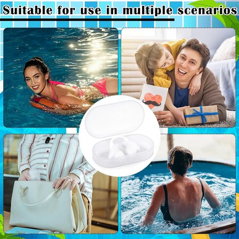 Soulchen 2 pcs swimming الأنف المقابس سيليكون مقاوم للماء مقطع الأنف غير المؤلم مع صندوق التخزين للبالغين أطفال الرجال المبتدئين in Kuwait