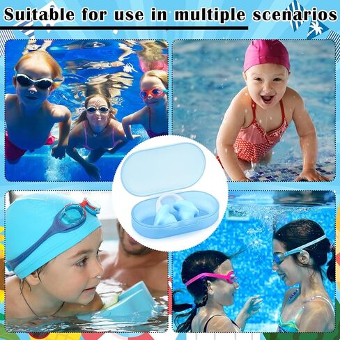 Soulchen 2 pcs swimming الأنف المقابس سيليكون مقاوم للماء مقطع الأنف غير المؤلم مع صندوق التخزين للبالغين أطفال الرجال المبتدئين in Kuwait