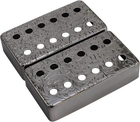 مجموعة من 2 من النحاس الغيتار الغيتار تغطي 50 مم/52 ملم القطب spcing الغيتار الغيتار يغطي Humbucker الغيتار يغطى الأغطية الغيتار المعدنية ل LP Les Paul Electric Guitar (رمادي معدني) in Kuwait