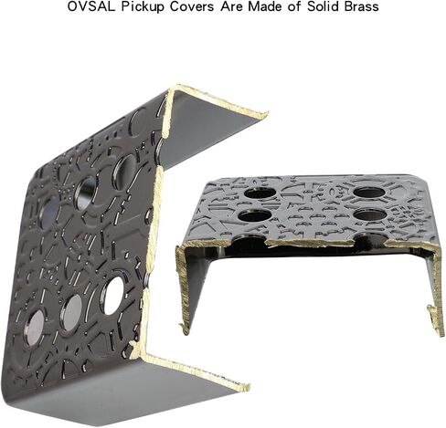 مجموعة من 2 من النحاس الغيتار الغيتار تغطي 50 مم/52 ملم القطب spcing الغيتار الغيتار يغطي Humbucker الغيتار يغطى الأغطية الغيتار المعدنية ل LP Les Paul Electric Guitar (رمادي معدني) in Kuwait