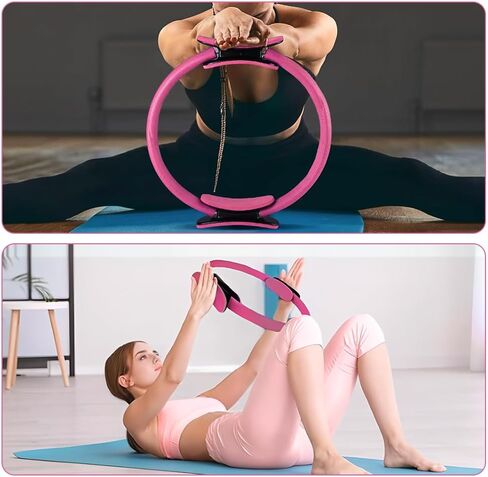 مجموعة Pilates Ring and Ball ، 6 Pcs Home Pilates Kit مع 13 "Circle Circle Yoga Ring 3 Bands 9.8" Pilates Ball Ball Call Grip Socks ، Pilates essential kit for Women Girl Home Protensions in Kuwait