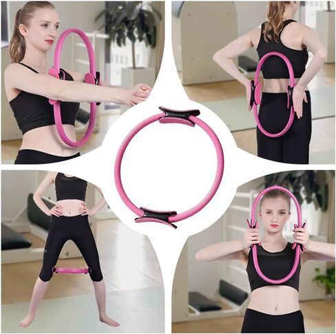 مجموعة Pilates Ring and Ball ، 6 Pcs Home Pilates Kit مع 13 "Circle Circle Yoga Ring 3 Bands 9.8" Pilates Ball Ball Call Grip Socks ، Pilates essential kit for Women Girl Home Protensions in Kuwait