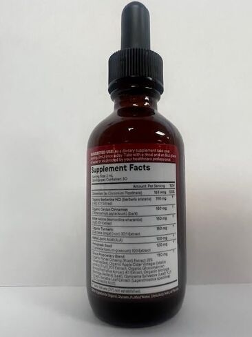 Berberine with Ceylon Cinnamon Supplement Liquid Drops + Bitter Melon Extract, Glucomannan, Gymnema, Chromium, Turmeric, Panax Ginseng, Moringa- 4 OZ in Saudi Arabia