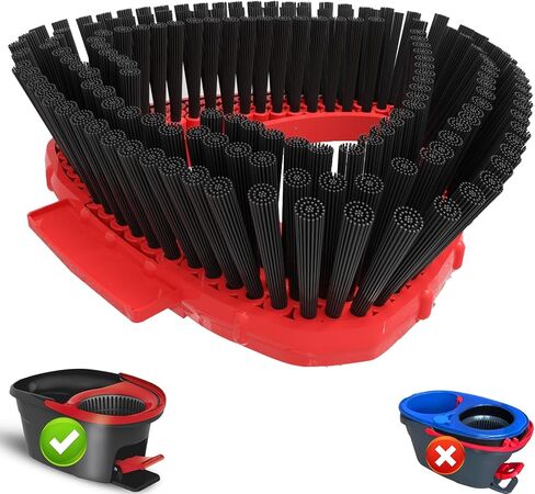 Scrub Brush Mop Replacement متوافق مع O -Cedar Easywring 1 دبابة تدور ممسحة ، ترقية جديدة قاسية فرشاة تنظيف فرشاة تنظيف الفرشاة للحمام ، المطبخ ، الحوض ، البلاط in Kuwait