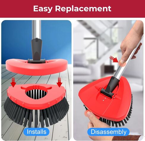 Scrub Brush Mop Replacement متوافق مع O -Cedar Easywring 1 دبابة تدور ممسحة ، ترقية جديدة قاسية فرشاة تنظيف فرشاة تنظيف الفرشاة للحمام ، المطبخ ، الحوض ، البلاط in Kuwait