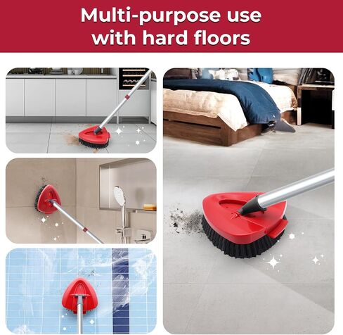 Scrub Brush Mop Replacement متوافق مع O -Cedar Easywring 1 دبابة تدور ممسحة ، ترقية جديدة قاسية فرشاة تنظيف فرشاة تنظيف الفرشاة للحمام ، المطبخ ، الحوض ، البلاط in Kuwait
