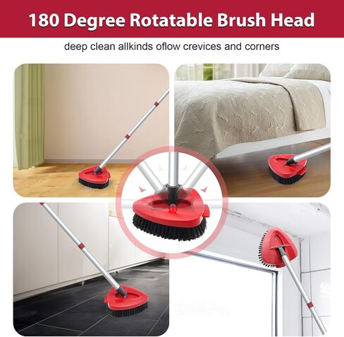 Scrub Brush Mop Replacement متوافق مع O -Cedar Easywring 1 دبابة تدور ممسحة ، ترقية جديدة قاسية فرشاة تنظيف فرشاة تنظيف الفرشاة للحمام ، المطبخ ، الحوض ، البلاط in Kuwait