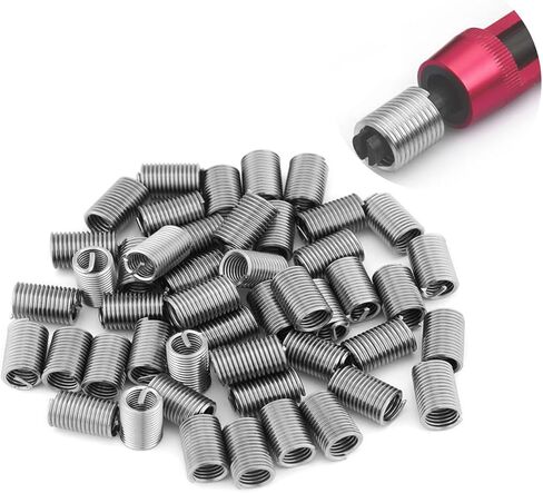 50pcs سلك إدراج M6 × 1.0 × 3D مؤشر ترابط إدراج SS304 سلك ملفوف المسمار الحلزوني in Kuwait