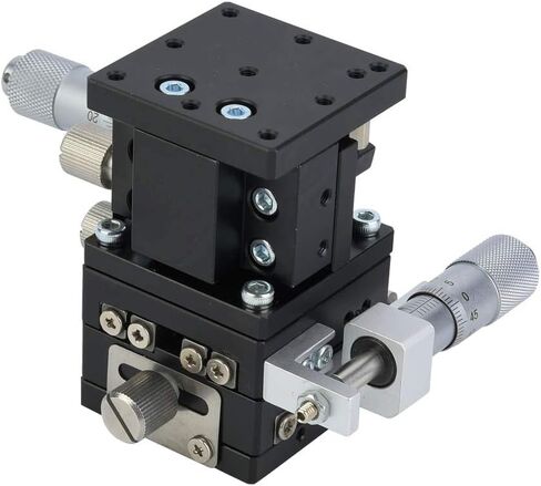 الإزاحة اليدوي ، LD40LM 3 محاور XYZ المرحلة الخطية القطع تحمل ضبط الجدول 4040 مم ، سبيكة الألومنيوم ، المجهر in Kuwait