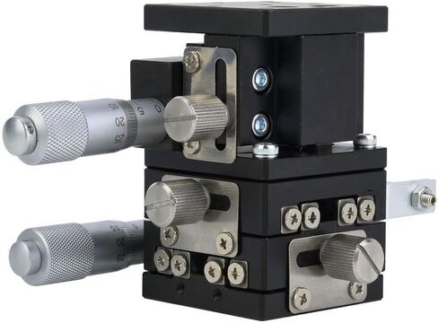 الإزاحة اليدوي ، LD40LM 3 محاور XYZ المرحلة الخطية القطع تحمل ضبط الجدول 4040 مم ، سبيكة الألومنيوم ، المجهر in Kuwait