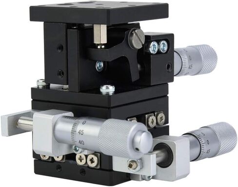 الإزاحة اليدوي ، LD40LM 3 محاور XYZ المرحلة الخطية القطع تحمل ضبط الجدول 4040 مم ، سبيكة الألومنيوم ، المجهر in Kuwait