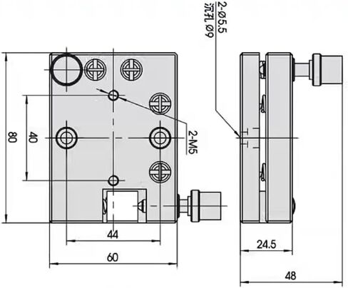 Manual Dual-Axis Precision Tilting Stage with Pitch & Rotation Adjustment for Optical Applications in Saudi Arabia