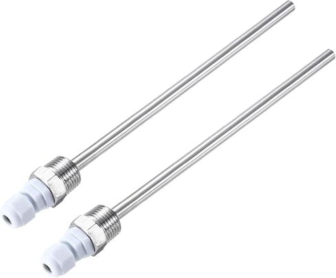 UXCELL 2 PCS 8MM DIA G1/2 THERMOWELL LELDLESS FESTER 304 مع غدة الكابلات 30 مم لطول البيرة ، أبيض in Kuwait