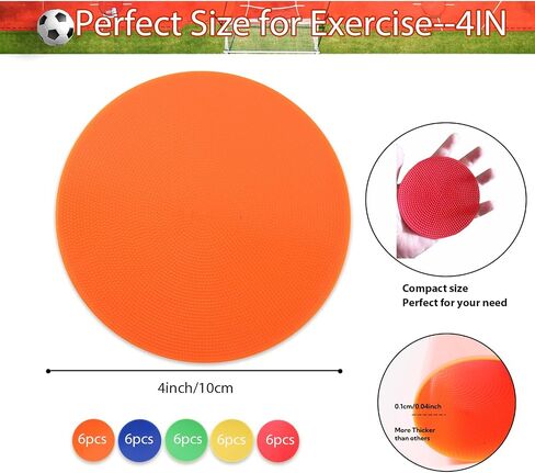 Spot Markers Set, 4inch Poly Floor Dots in 5 Colors with Mesh Storage Bag,Non-Slip Flat Floor Markers for Sports Practice in Kuwait