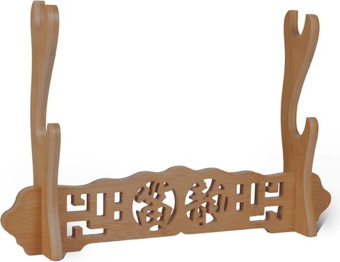 Brown - 4 Layer Bamboo Flute Display Stand Flute Stand Musical Instrument display Rack Xiao Bawu Display Stand Sword Stand Samurai Sword Stand Bamboo Seat Nanzhu Rack in Kuwait