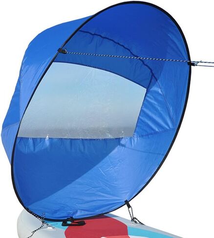 Kayak Wind Sail, Downwind Wind Sail, 42inch Nylon Foldable Board Wind Sail with Transparent Window, Wind Paddle Sail for Kayaks, Canoes, Inflatable Boats and Paddle in Kuwait