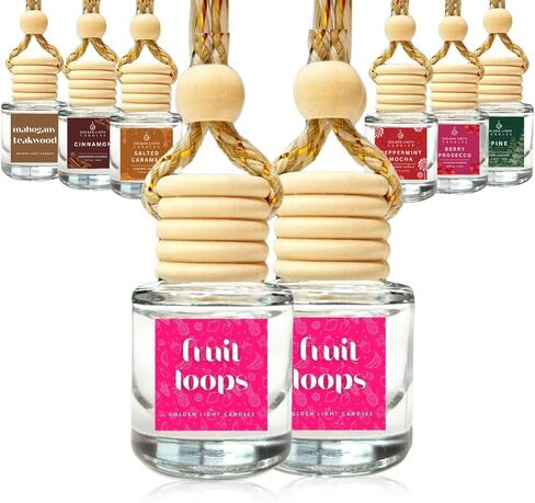 Car Air Freshener Hanging, Long Lasting Essential Oil Diffuser Mahogany Teakwood Scent, Car Air Freshener For Women & Men. Made in USA in Kuwait