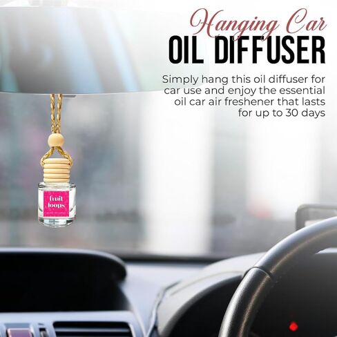 Car Air Freshener Hanging, Long Lasting Essential Oil Diffuser Mahogany Teakwood Scent, Car Air Freshener For Women & Men. Made in USA in Kuwait