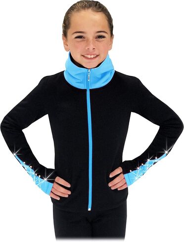 ChloeNoel JS883P Contract Elite Polartec Spiral Fleece Figure Skating Jacket with Crystals in Saudi Arabia