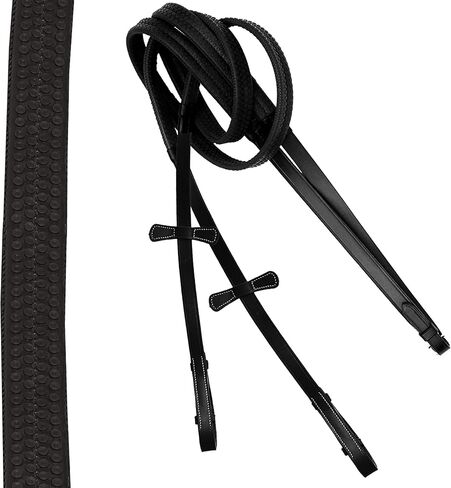 Exion Rubber Grip Reins for Horses | Premium English Leather Reins for Horse Bridles, Ideal for Dressage & Jumping in Saudi Arabia