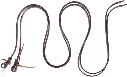 زمامات جلدية Jeereal ، وزيت ثقيل مرجح ، مكسورة ، زمامات مزرعة مرنة لـ Western Horse Protack ، 5/8 "× 8" (بني) in Kuwait