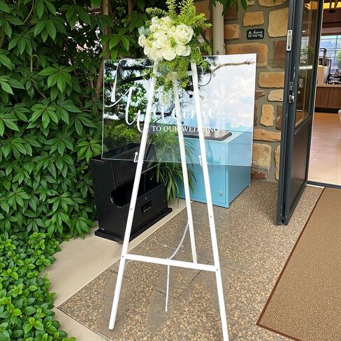GRINTE GOLD EASEL Stand لعلامة الزفاف ، وقصة عرض معدنية مستقرة وصعبة للطلاء ، والاستحمام للأطفال ، وحفلات أعياد الميلاد ، والمقاهي ، والاجتماعات in Kuwait