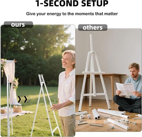 GRINTE GOLD EASEL Stand لعلامة الزفاف ، وقصة عرض معدنية مستقرة وصعبة للطلاء ، والاستحمام للأطفال ، وحفلات أعياد الميلاد ، والمقاهي ، والاجتماعات in Kuwait