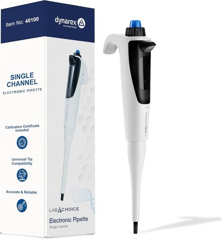 LabChoice Single Channel Electronic Pipette - Multifunctional Laboratory Micropipette with 5-50μl Adjustable Volume, Digital Display in Saudi Arabia
