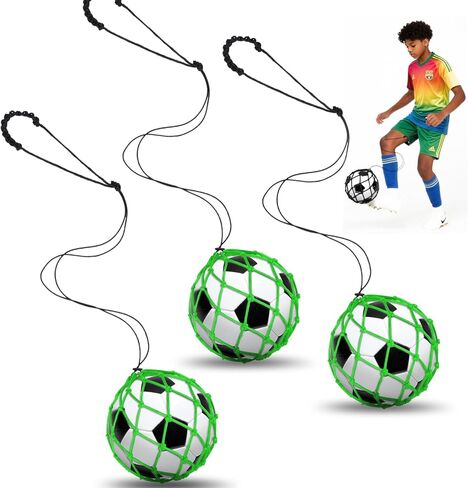 مدرب ركلة كرة القدم 3pcs (لا تشمل الكرة) ، ومساعدات التدريب على صافي كرة القدم القابلة للتعديل لرمي ممارسة شعوذة منفردة ، وحجم 3 ، 4 ، 5 كرات ، هدية رائعة للبنين والبنات وعشاق كرة القدم in Kuwait