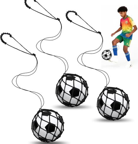 مدرب ركلة كرة القدم 3pcs (لا تشمل الكرة) ، ومساعدات التدريب على صافي كرة القدم القابلة للتعديل لرمي ممارسة شعوذة منفردة ، وحجم 3 ، 4 ، 5 كرات ، هدية رائعة للبنين والبنات وعشاق كرة القدم in Kuwait